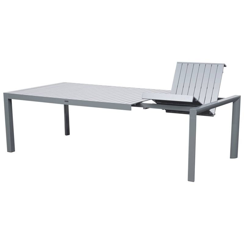 Ausziethsich 195/255x120cm, Alu silbergrau Ausziethsich 195/255x120cm, Alu silbergrau von FRG