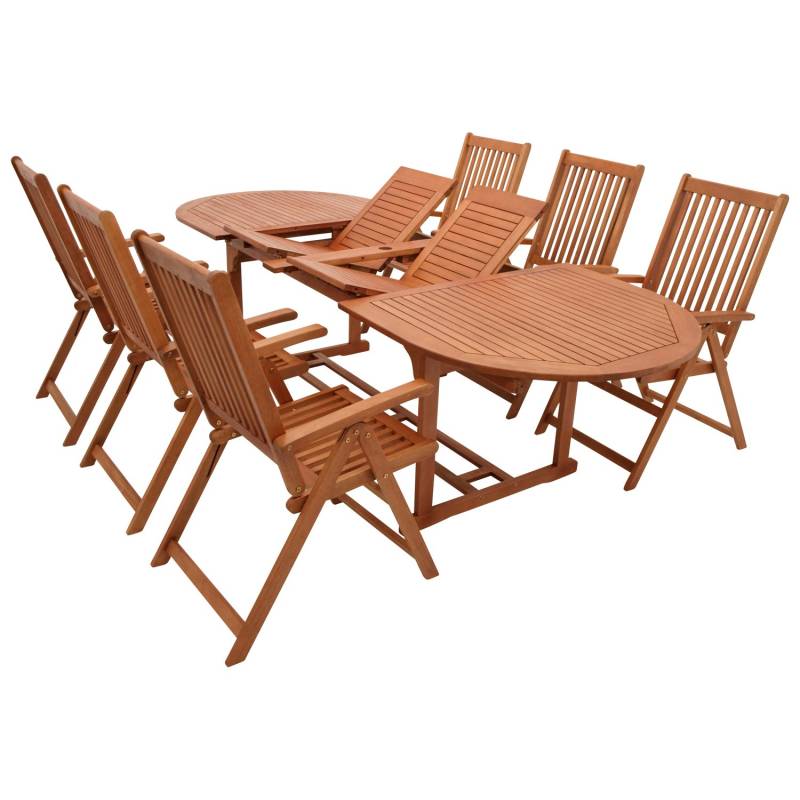 Garnitur 7-teilig, Eukalyptus geölt von FRG