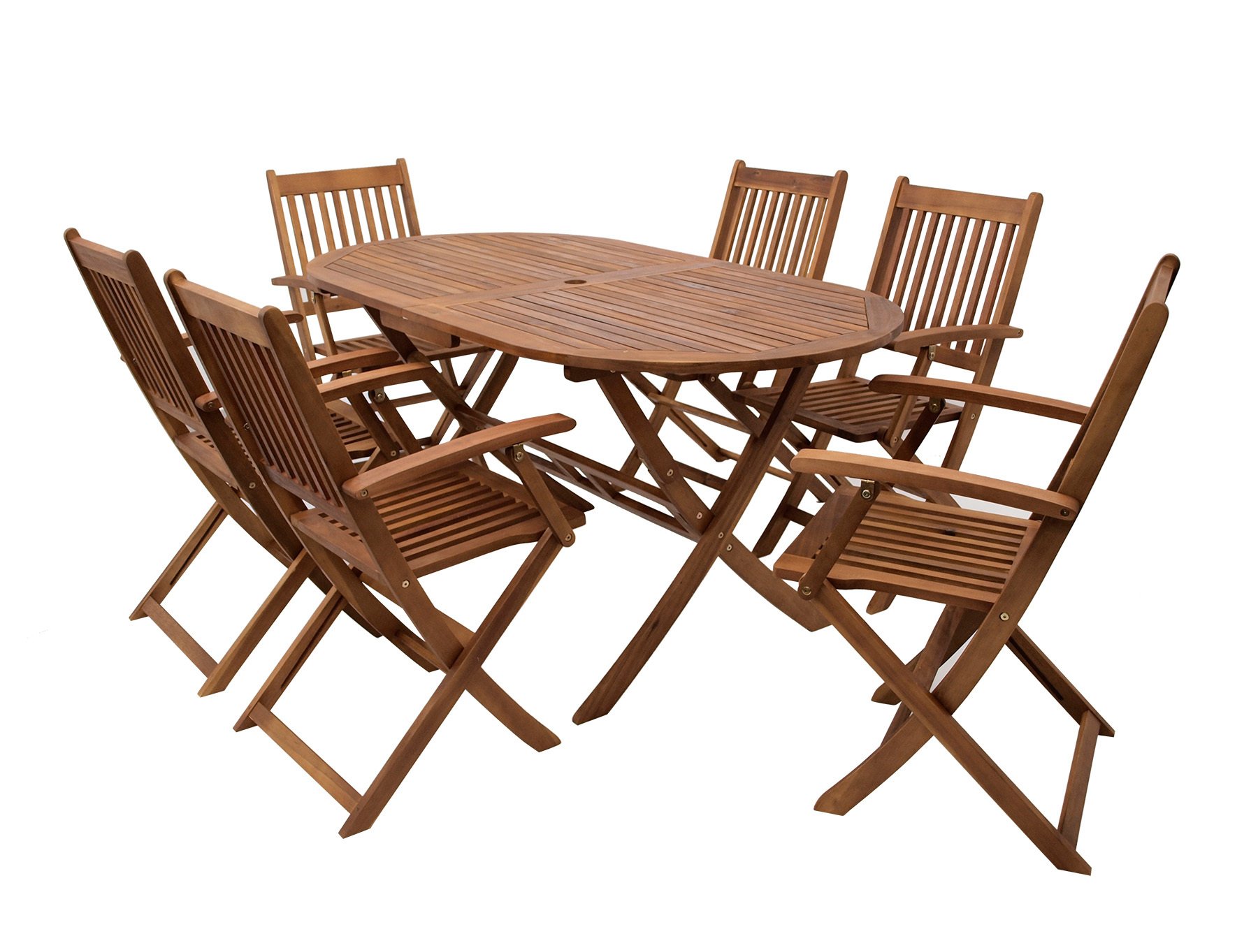 Klappgarnitur BENITA 7-teilig, Akazie geölt von FRG