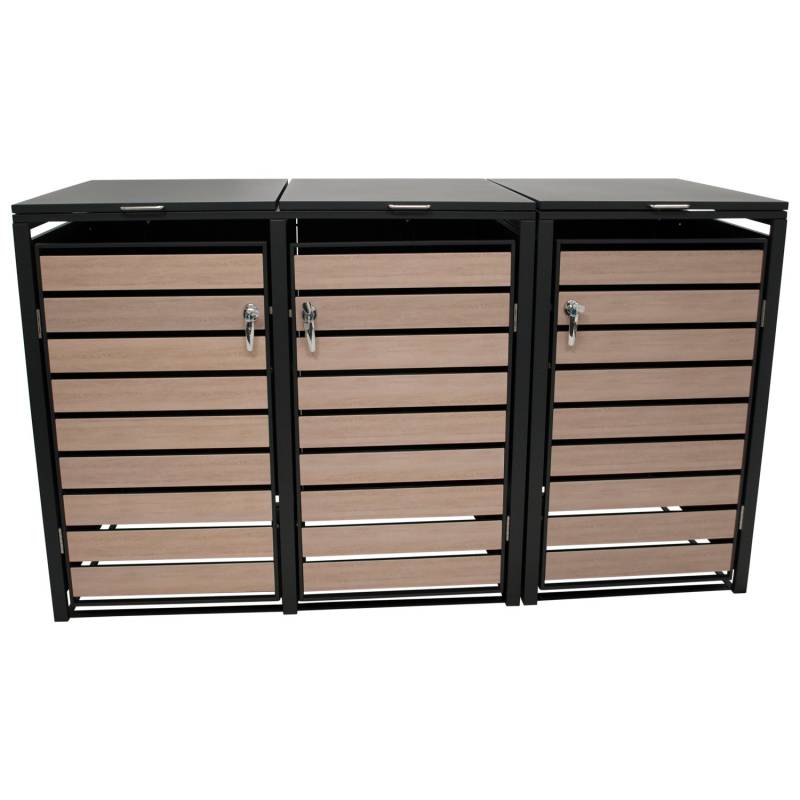 Mülltonnenbox 3-er, Stahl verzinkt von FRG