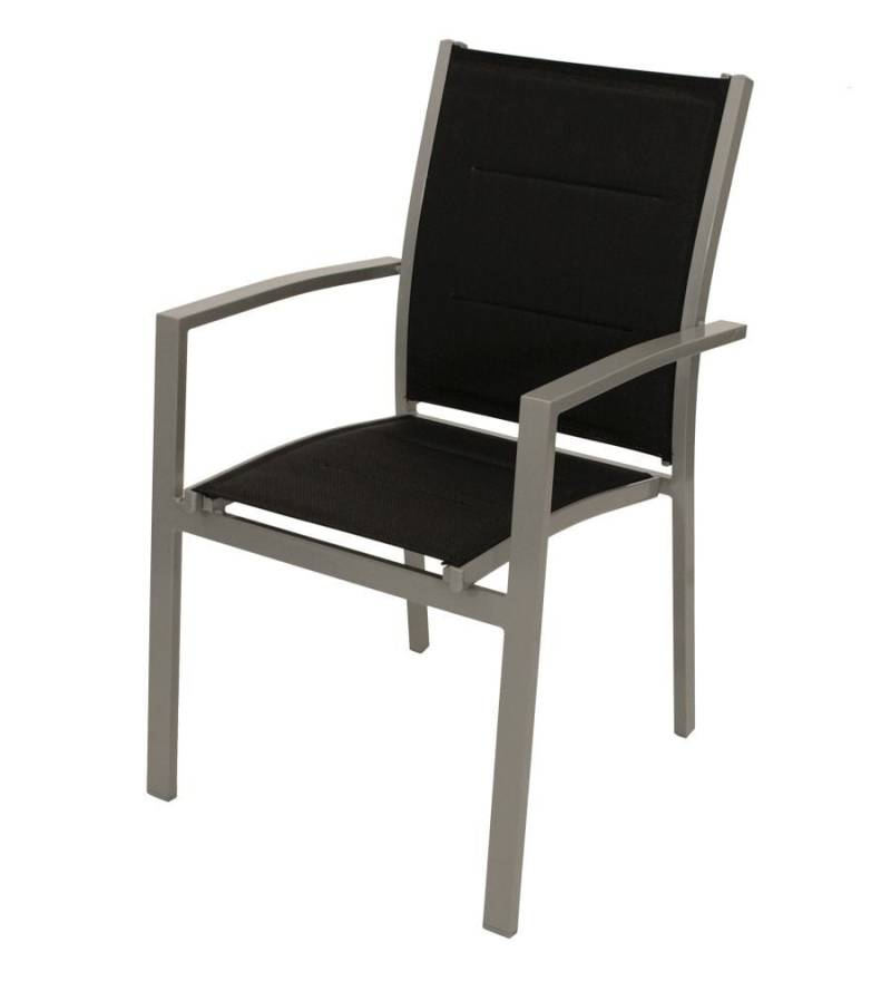 Stapelsessel Aluminium und Kunstgewebe schwarz von FRG