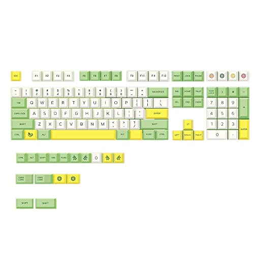 FRGMNT Tastenkappen PBT 124 Tasten XDA Profile Dye Sublimation Set für Kailh Cherry MX Switches Mechanische Gaming Tastaturen von FRGMNT