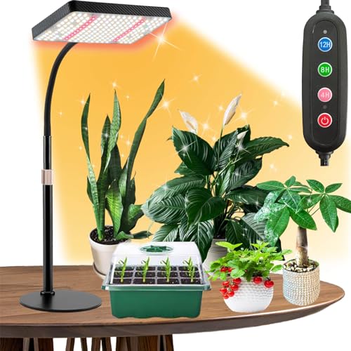 FRGROW Pflanzenlampe LED, UV-IR Vollspektrum Pflanzenlicht für Zimmerpflanzen, Pflanzenleuchte LED 200W, Vollspektrum Pflanzenlampe 208 LEDs, Wachstumslampe für Pflanzen, Daisy Chain Funktion von FRGROW