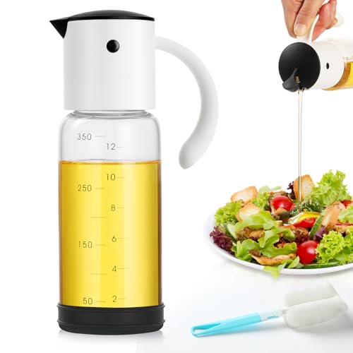 FRIBERG Ölflasche, 350 Ml, Olivenöl Spender Mit Automatischem Deckel, Oil Dispenser Aus Glas Mit Schwerkraftverschluss,Oil Buddy,Inklusive Reinigungsbürste FRIBERG Ölflasche, 350 Ml, Olivenöl Spender Mit Automatischem Deckel, Oil Dispenser Aus Glas Mit Schwerkraftverschluss,Oil Buddy,Inklusive Reinigungsbürste von FRIBERG