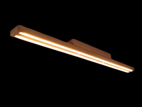 FRIESENLICHT DIANE Deckenlampe Design Deckenleuchte Holz Rustikal Eiche Leuchte Esstisch Massiv dimmbar über Fernbedienung 80-150 cm (80 cm) von FRIESENLICHT