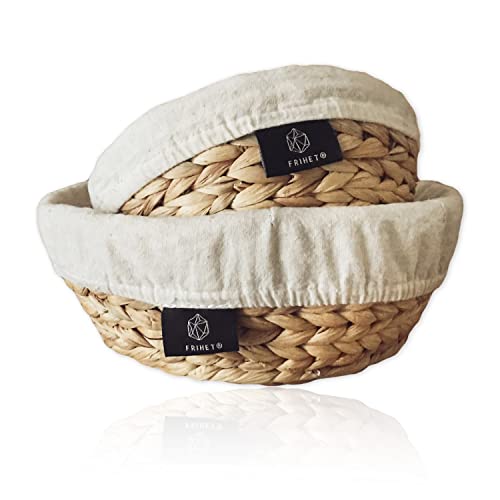 FRIHET Brotkorb Obstkorb geflochten Wasserhyazinthe 2er Set FRIHET Brotkorb Obstkorb geflochten Wasserhyazinthe 2er Set von FRIHET
