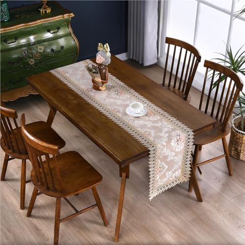 Elegant und luxuriös Amerikanischen Retro Dekorative Luxus Tisch Läufer Mit Quasten for Home Wohnzimmer Schlafzimmer Kunst Dekor Party (EE,40 * 250cm) von FRINZA