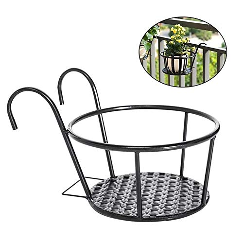 FRINZA Balkon hängend Topf Rack Blumenständer Eisen- Metallständer Unterstützung Flowerpot Regal Fenster Bonsai Pflanzenständer(27x17x12cm) von FRINZA