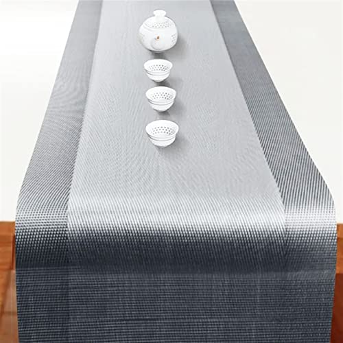 FRINZA Elegant und luxuriös Europa Einfache luxuriöse wasserdichte ölfeste Teetischmatte All-Match PVC Textur Langer Tischläufer rutschfeste atmungsaktive Tisch FLA (A,About 30x120cm) von FRINZA