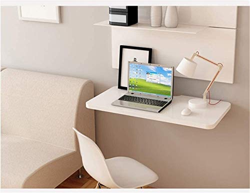 FRINZA Faltwand Klavierlack Mounted Esstisch, Rechteck Klapptisch Unterstützung for kleine Räume, 40kg Kapazität (weiß), 70 * 50cm(70 * 50cm) von FRINZA