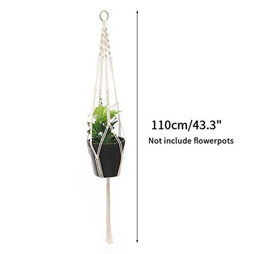 FRINZA Handarbeit Einhängekörbe Flowerpot Betriebshalter Makramee- Betriebsaufhänger Innen Wandbehang Planter Betriebshalter Korb(Style5) von FRINZA
