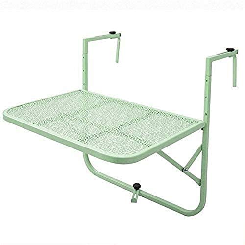 FRINZA Kaffeetische Beistelltische Einstellbare Folding Balkon Deck Tisch hängend Terrasse Geländer Esstisch Garten Patio- Möbel for kleine Räume(Groen) von FRINZA