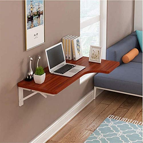FRINZA Klappwandregal Küchentisch Unterstützung hängend Side Rechteck Klapptischgestell Laptop- Ständer Wand- Klapptisch for kleine Räume(Marron,) von FRINZA