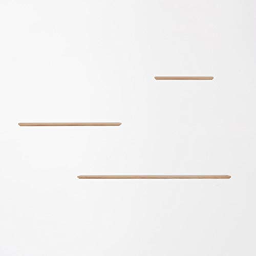 FRINZA Schwimmdock Regale Set von 3 Schwimmwandregalen Holzregale for Wandhauptspeicherorganisator Regal Display- Regale mit unsichtbaren Klammern, Weiss(A) von FRINZA