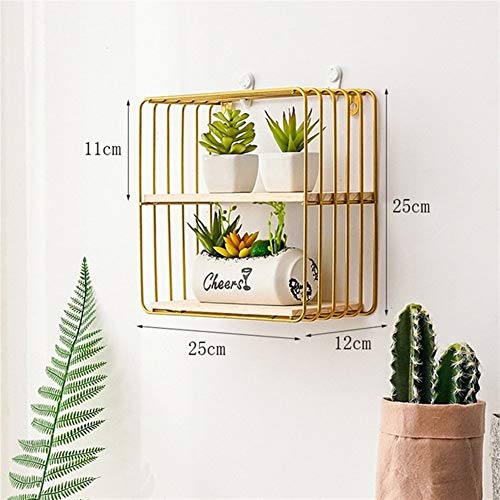 FRINZA Wand Clapboard Hot Holz Gold- Storage Racks hängen Dekor- Aufbewahrungsbehälter Blumentopf Haus Storage Rack Wand Buchfiguren Display- Crafts Regale(Gold) von FRINZA