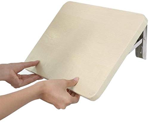 FRINZA Wand montierten Klapptisch, Schwimmend Regal Massivholz Multifunktionsklapptisch Lernen Buch Tabellen-Computer- Schreibtisch Badezimmer Regal for Kleinraum(60 * 36cm/24 * 14in) von FRINZA