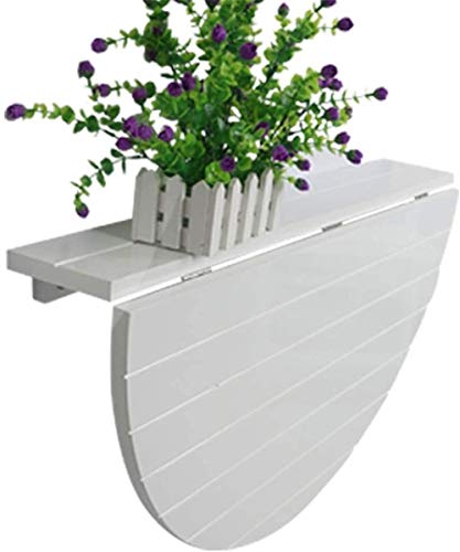 Folding Wand Tisch Weiß Balkon Klapptisch mit Tropfen- Blatt Premium- Holz Klein Fold-Down-Küchentisch-Wand- Workbench Mounted Folding Wand Tisch Weiß Balkon Klapptisch mit Tropfen- Blatt Premium- Holz Klein Fold-Down-Küchentisch-Wand- Workbench Mounted von FRINZA