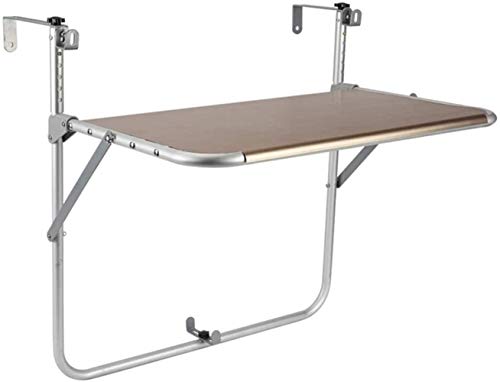 Kaffeetische Beistelltische Balkontisch Snack Tisch Essmöbeln Tabellen Regal verstellbare Falten Balkon Deck Tisch Klapphänge Terrasse Geländer Esstisch Garten Terassenmöbel(Natural) von FRINZA