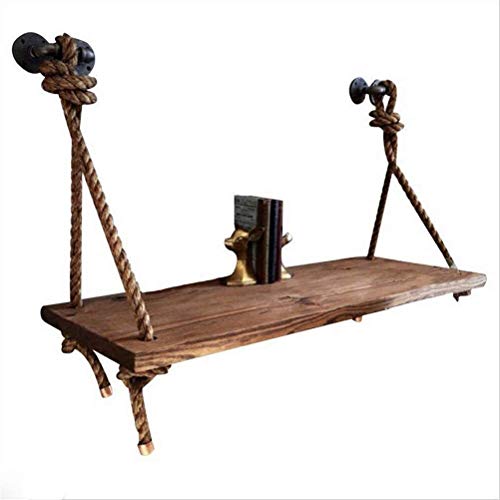 Kaffeetische Beistelltische Verstellbare Wandbehang Computer- Schreibtisch Hanf-Seil- Wand Kaffee Schreibtisch Klappwandregal Massivholz- Side Esstisch Mittelmeer Artschlafzimmer Eckschreibtisch(80*45 von FRINZA