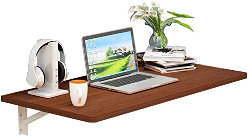 Schwimmdock Regale Schwimmdock Regale Laptop Ständer Schreibtisch faltbare hängend Computer- Schreibtisch Esstisch, 4 Farben for Wandmontage, 8 Größen (Farbe: Weiß, Größe: 70x40CM)(Teak Color,70x40CM) von FRINZA