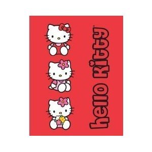 Hello Kitty Fleecedecke Rot 3x Kitty Flower 107HK011 Grösse 125x160 - FRIP –Versand® von FRIP - Versand
