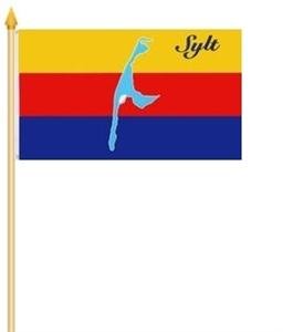 Stockfahne Sylt Insel Fahne Flagge Grösse 30x40cm - FRIP –Versand® von FRIP - Versand