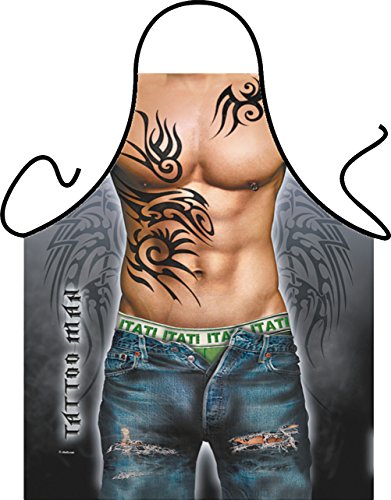 Tattoo Man Grillschürze Kochschürze Sexy Mann von FRIP - Versand