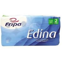 Toilettenpapier Edina 2-lagig 100 % Zellstoff hochweiß 400 Bl./Rl. 8 Rl./Pack. von FRIPA