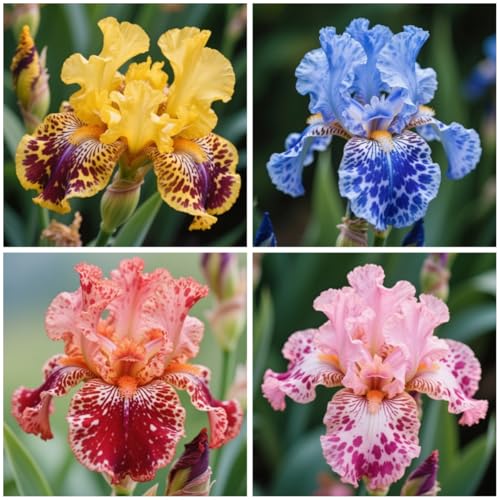 【Iris knollen mix】Iriszwiebel winterhart mehrjährig-Irispflanzen winterhart-Irisbirnen-Mehrjährige Zierblumen-15 zwiebeln-J von FRJNGC