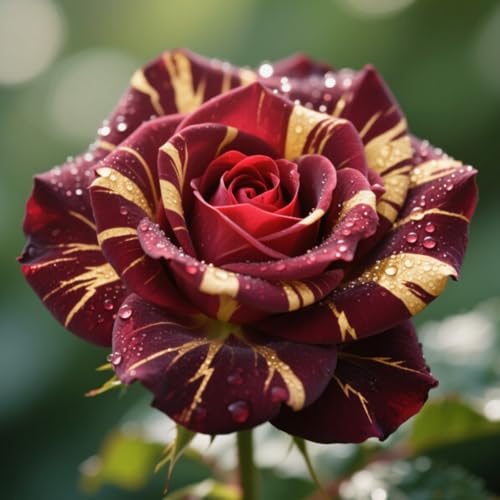 Winterharte Rosenrhizome-Hybridrose-Mehrjährige Gartenpflanzungen-Attraktive Gartenblumen-Balkon Garten Dekoration-5 Rhizome-B von FRJNGC