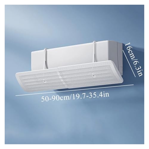 Einziehbarer Windabweiser For Klimaanlagen, Anti-Direkt-Luftauslass-Leitblech, Kaltluftabweiser, Babyfreundliche Luftabweiser(WHITE-1pieces) von FRJOKPVIM