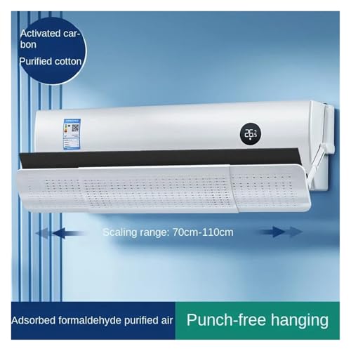 Kalter Wind-Leitblech-Auslass-Conditioner-Schild Reinigungs-Deflektor-Luft Weht Anti-Direkt-Einziehbar(Carbon filter) von FRJOKPVIM
