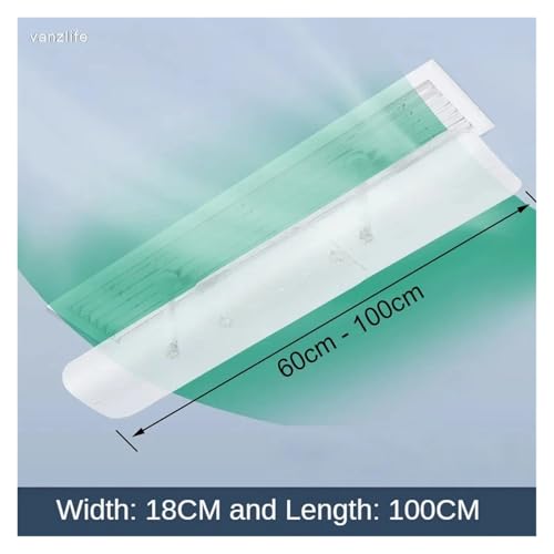 Transparente Windschutzscheibe For Zentrale Klimaanlagen, Hotelzimmer-Klimaanlagenauslass, Anti-Direktblasen, Oberseite/Seite, Hängende Schallwand(Length 60-100cm) von FRJOKPVIM