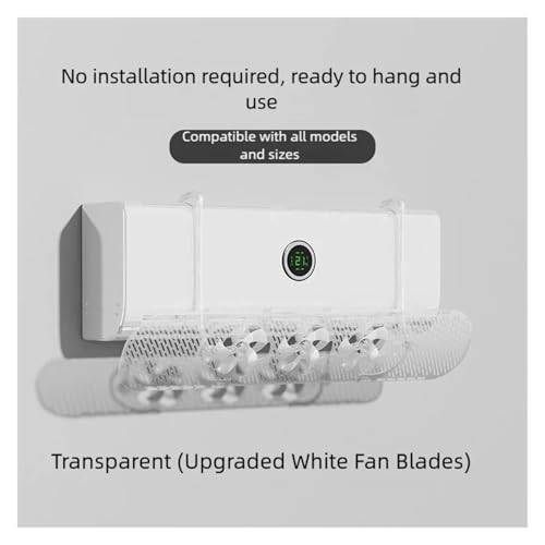Windabweiser For Klimaanlagen Mit Ventilator, Anti-Direktblasen, Universeller Kaltluftauslassschutz Zur Wandmontage Und Windleitabdeckung(White fan blades) von FRJOKPVIM