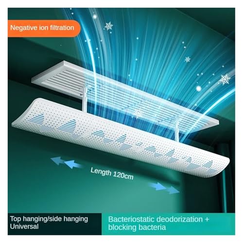 Zentrale Klimaanlage Windschutzscheibe Decke Abgehängte Deflektor Schallwand Anti Direkt Blasen Kassette Wind Guider Universal(Central AC 120cm) von FRJOKPVIM