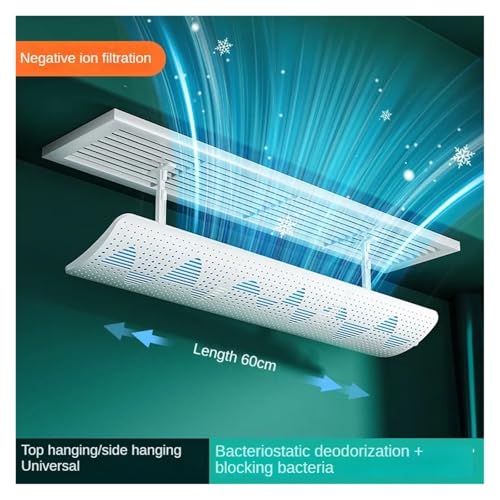 Zentrale Klimaanlage Windschutzscheibe Decke Abgehängte Deflektor Schallwand Anti Direkt Blasen Kassette Wind Guider Universal(Central AC 60cm) von FRJOKPVIM