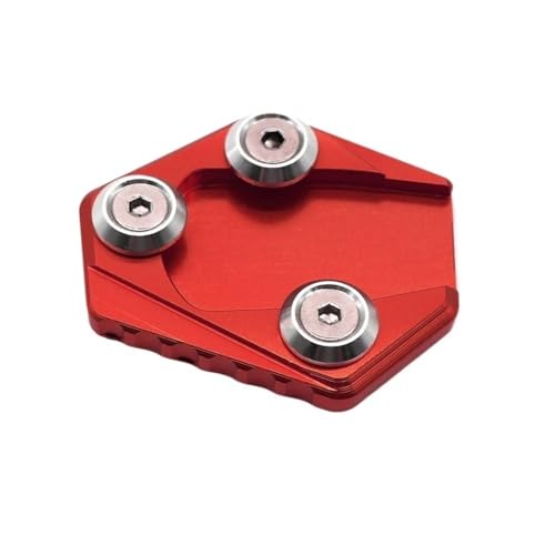 CNC-Motorradständer, Motorrad-Ständerpolster, Dicke Aluminium-Seitenständer-Grundplatte, Rutschfest, Für H&on&da MSX125 13-15(Red) von FRKXQVPZL