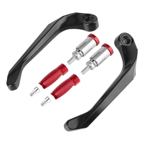 FRKXQVPZL Motorrad-Handschützer, Aluminiumlegierungsschutz, 2 Stück, Universal-Bremskupplungshebel, Schutzfolie, Handschützer(Red-4) von FRKXQVPZL