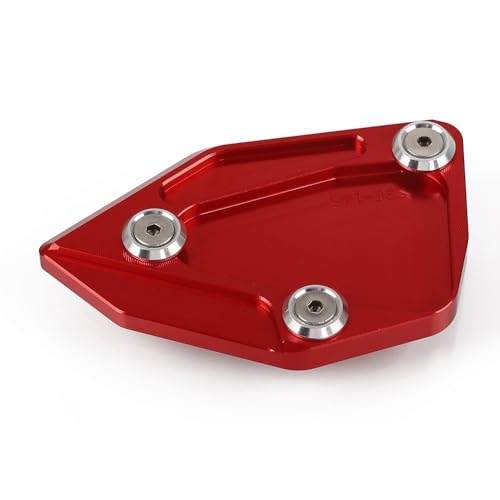 FRKXQVPZL Motorrad Seitenstützfuß Für B&M&W C600 C650GT C 650 GT 2012-2021 Motorrad Aluminium Fuß Seitenständer Verlängerung Kickstand Vergrößerer Pad Stützplatte(RED C650GT) von FRKXQVPZL