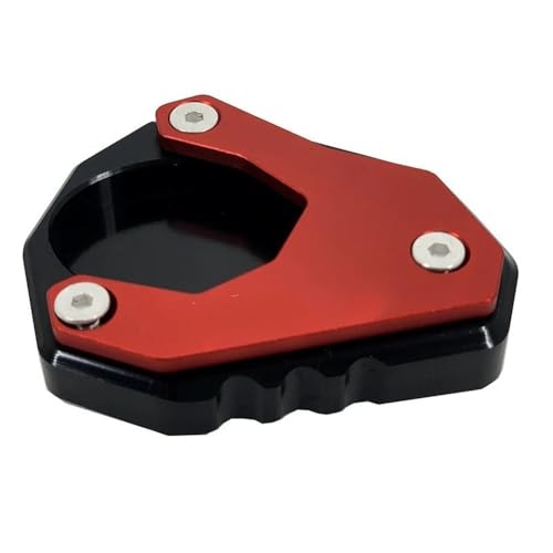 FRKXQVPZL Motorrad Seitenstützfuß Für KA&was&AKI V&ERS&YS 650 ABS 2010-2023 2019 2015 Motorrad CNC Kickstand Fuß Seitenständer Verlängerungspolster Stützplatte(Red-4) von FRKXQVPZL