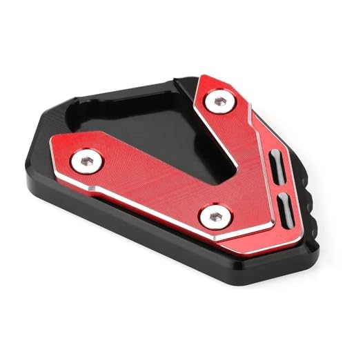 FRKXQVPZL Motorrad Seitenstützfuß Für SU&ZU&KI 750 GSX-R750 GSXR750 Gsxr750 Motorrad Aluminium Kickstand Verlängerung Fuß Seitenständer Vergrößerungsplatte(NO Logo RedBlack) von FRKXQVPZL