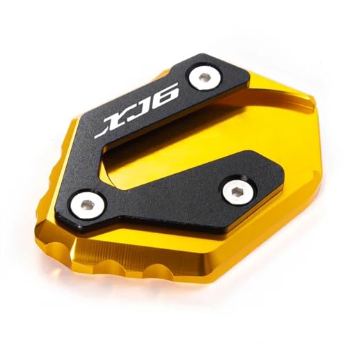 FRKXQVPZL Motorrad Seitenstützfuß Für YA&MA&HA XJ6 XJ6F XJ6N Diversion 2009-2015 Motorrad CNC-Halterung Seitenhalterung Verlängerungsträgerplatte Zubehör(Gold-3) von FRKXQVPZL