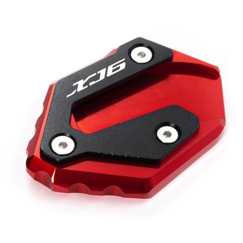 FRKXQVPZL Motorrad Seitenstützfuß Für YA&MA&HA XJ6 XJ6F XJ6N Diversion 2009-2015 Motorrad CNC-Halterung Seitenhalterung Verlängerungsträgerplatte Zubehör(Red-4) von FRKXQVPZL