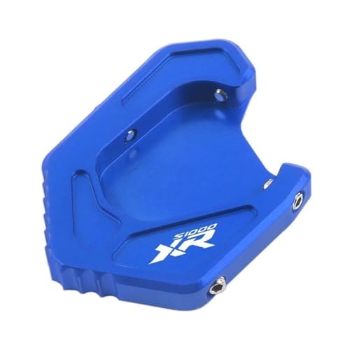 FRKXQVPZL Motorrad Seitenstützfuß Motorrad CNC Kickstand Seitenständer Ständerverlängerung Vergrößerungspad Für B&M&W S1000XR S1000 XR S 1000 XR 2020 2021 2022(Blue-2) von FRKXQVPZL