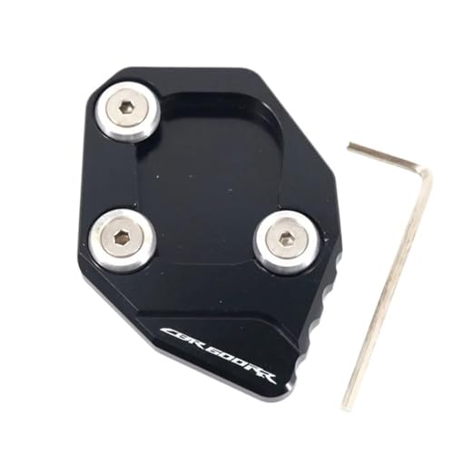 Für H&ON&DA CBR600RR CBR 600 RR CBR 600RR CBR600 RR 2013-2017 Motorrad CNC Kickstand Fuß Seitenständer Verlängerungspolster Stützplatte(Black-1) von FRKXQVPZL