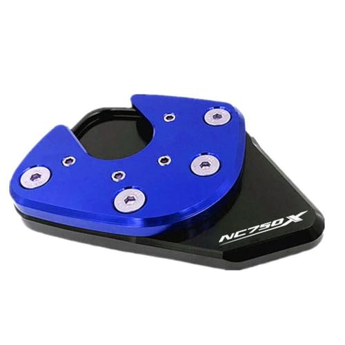 Für HO&N&DA NC750X NC 750X NC750 X 2014-2021 Motorrad CNC Fuß Seitenständer Pad Platte Kickstand Vergrößerer Unterstützung Erweiterung(Blue-2) von FRKXQVPZL