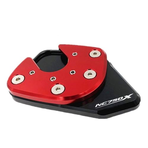 Für HO&N&DA NC750X NC 750X NC750 X 2014-2021 Motorrad CNC Fuß Seitenständer Pad Platte Kickstand Vergrößerer Unterstützung Erweiterung(Red-4) von FRKXQVPZL