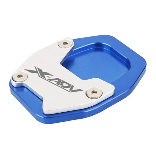 Für HO&N&DA XADV-750 XADV 750 NC750X NC 750X 2021-2023 Motorrad CNC Seitenständer Pad Platte Kickstand Enlarger Support Extension(Blue-XADV) von FRKXQVPZL