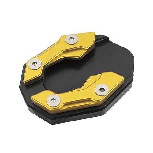 Für YA&MA&HA NMAX155 XMAX300 Roller Motorrad Fahrrad Ständer Extender Fuß Seitenständer Verlängerungspolster Stützplatte Anti-Rutsch-Basis(Gold-3) von FRKXQVPZL