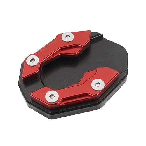 Für YA&MA&HA NMAX155 XMAX300 Roller Motorrad Fahrrad Ständer Extender Fuß Seitenständer Verlängerungspolster Stützplatte Anti-Rutsch-Basis(Red-4) von FRKXQVPZL